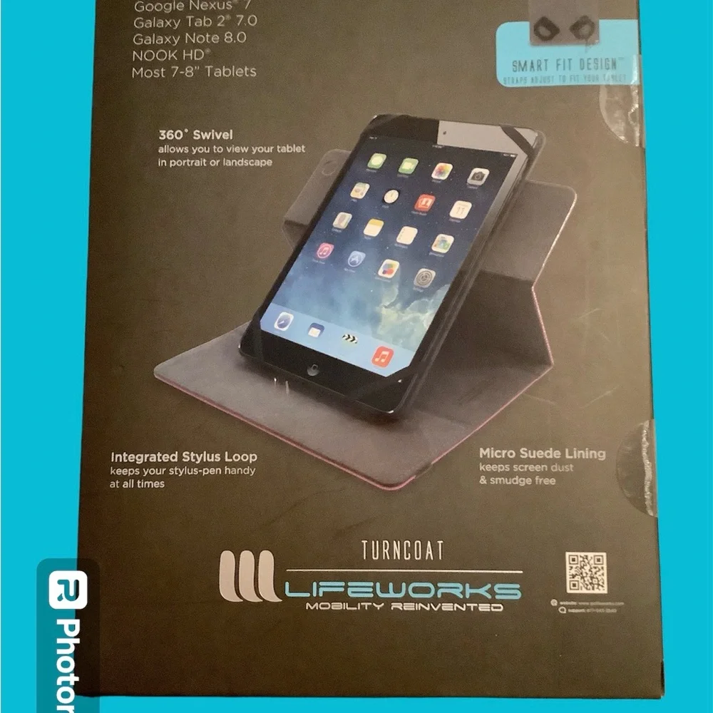 Lifeworks Case for Tablets is brand new! Fits 7 - 8” tablets. 360  degree swivel